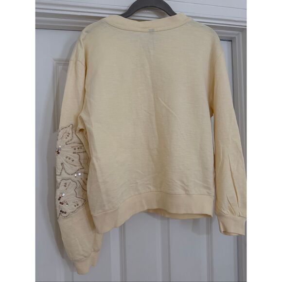 Anthropologie Beaded Embroidered Sweatshirt - Picture 9 of 10